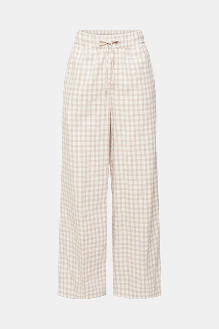 Pantalón de pijama de franela con diseño a cuadros, SAND, detail image number 5