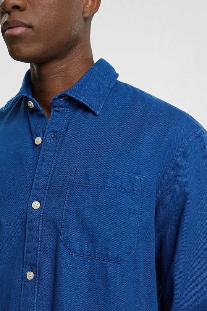 Camisa de sarga firme, DARK BLUE, detail image number 2