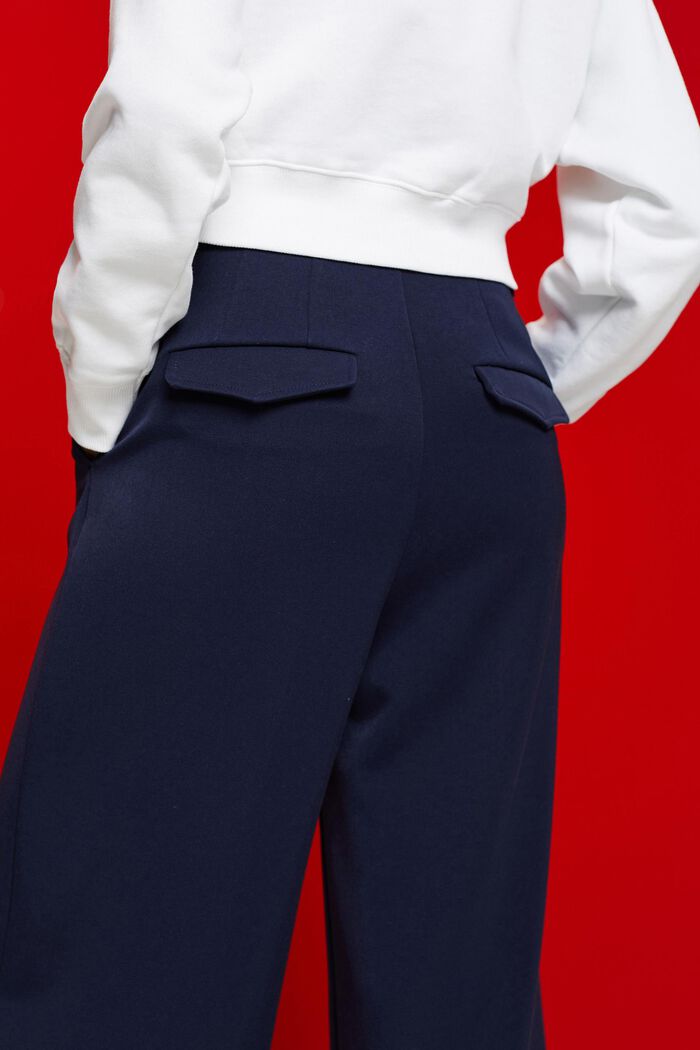 Pantalón culotte con mezcla de viscosa, NAVY, detail image number 4