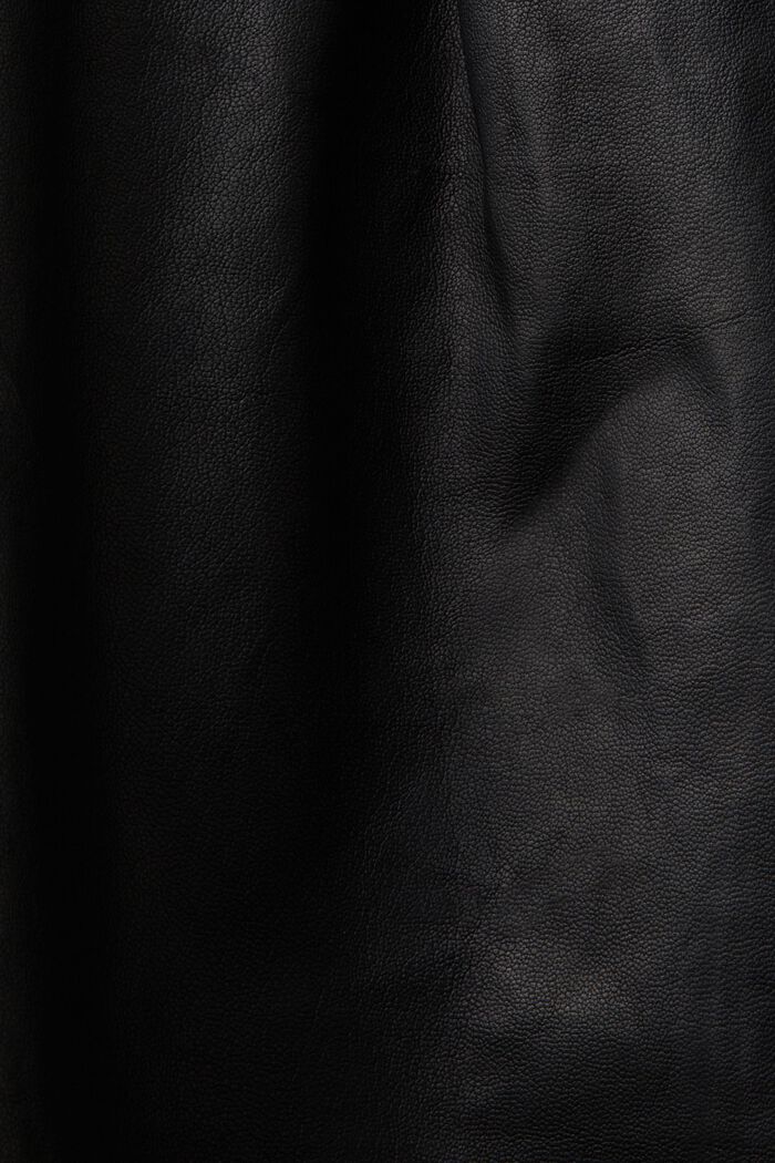 Pantalón de piel con perneras amplias, BLACK, detail image number 5