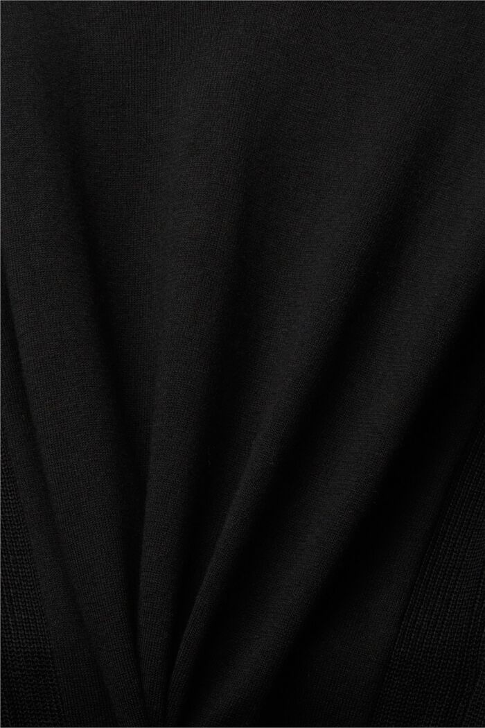 Jersey con cuello en pico, BLACK, detail image number 1