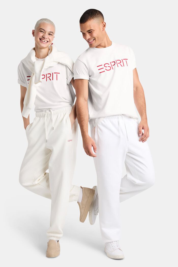 Camiseta unisex en jersey de algodón con logotipo, OFF WHITE, detail image number 4