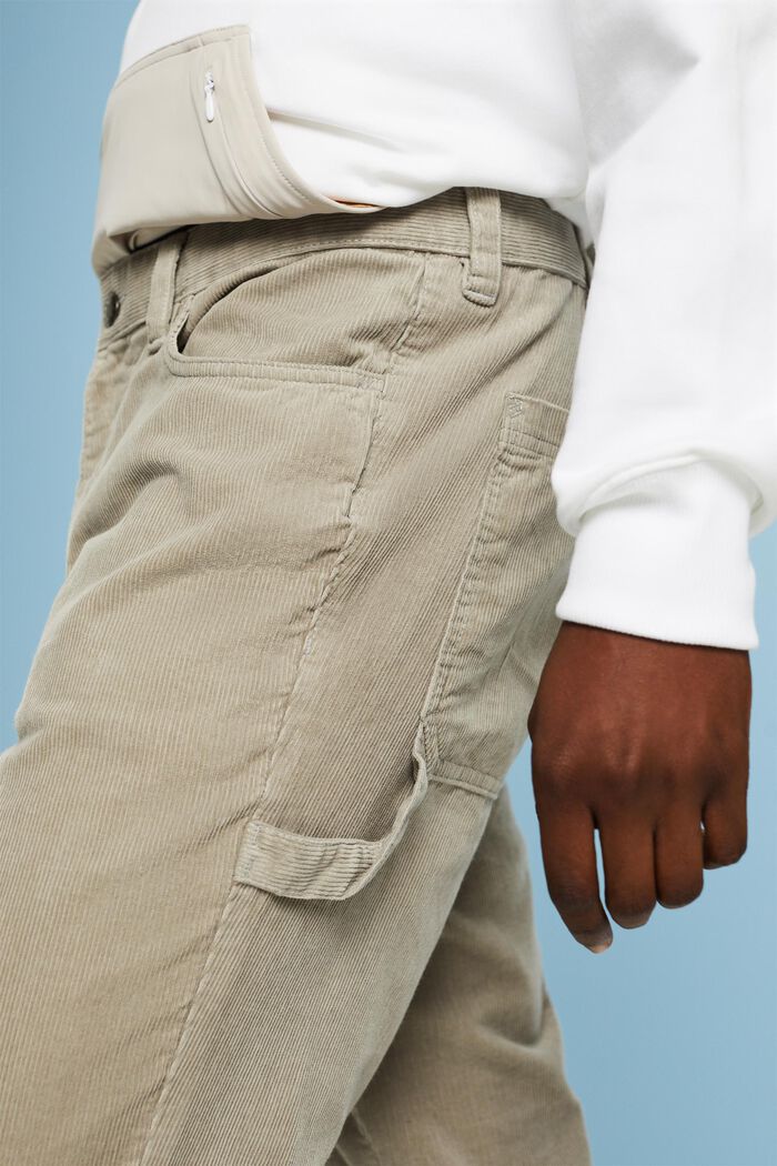 Pantalones rectos de pana, PASTEL GREY, detail image number 4