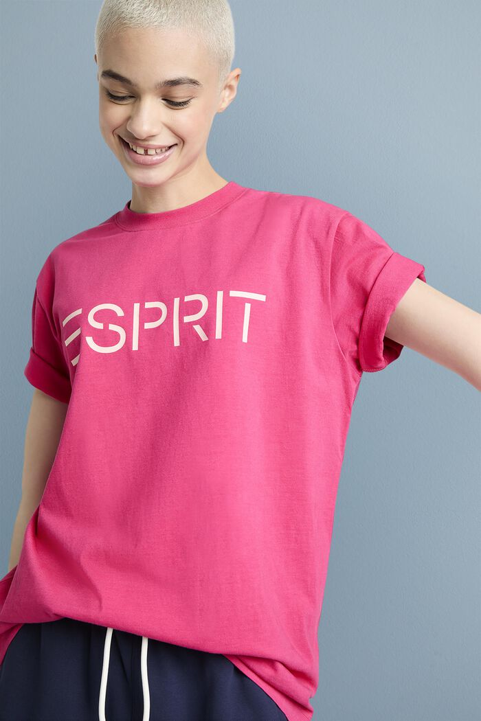 Camiseta unisex en jersey de algodón con logotipo, PINK FUCHSIA, detail image number 2