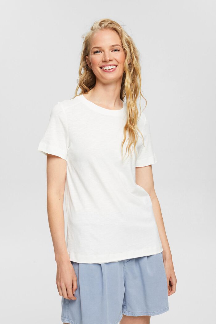 Camiseta en 100 % algodón ecológico, OFF WHITE, detail image number 1
