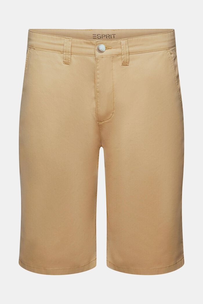 Pantalones cortos estilo chino en algodón sostenible, LIGHT BEIGE, detail image number 6