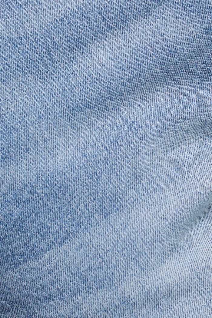 Jeans cortos mid rise straight, BLUE LIGHT WASHED, detail image number 5