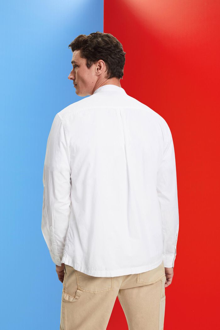 Camisa con cuello mao, WHITE, detail image number 3