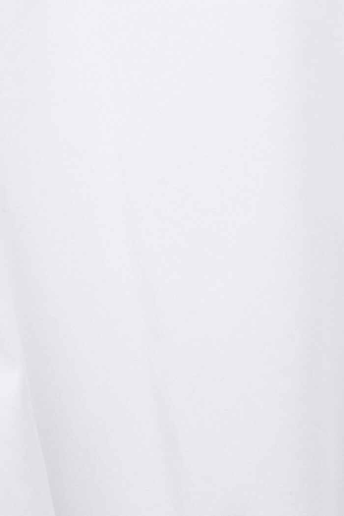 Llamativo top en popelina de algodón con manga corta, WHITE, detail image number 4