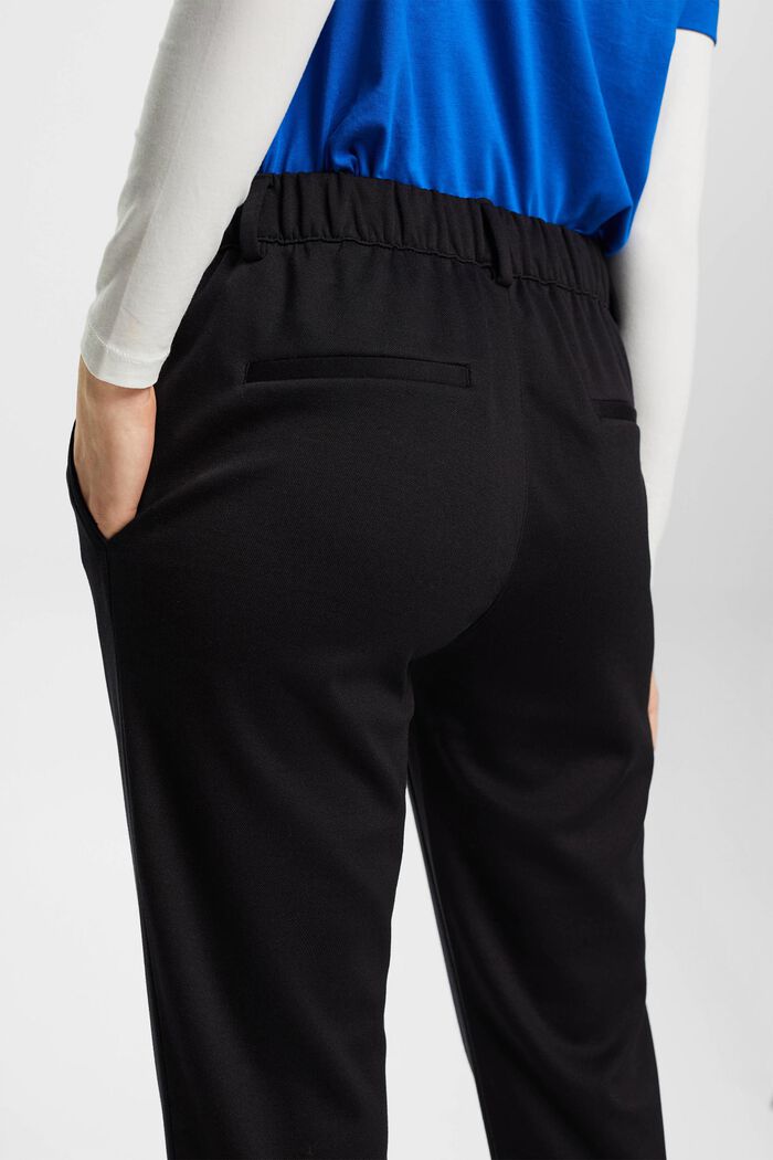 Pantalón elástico con cintura elástica, BLACK, detail image number 4