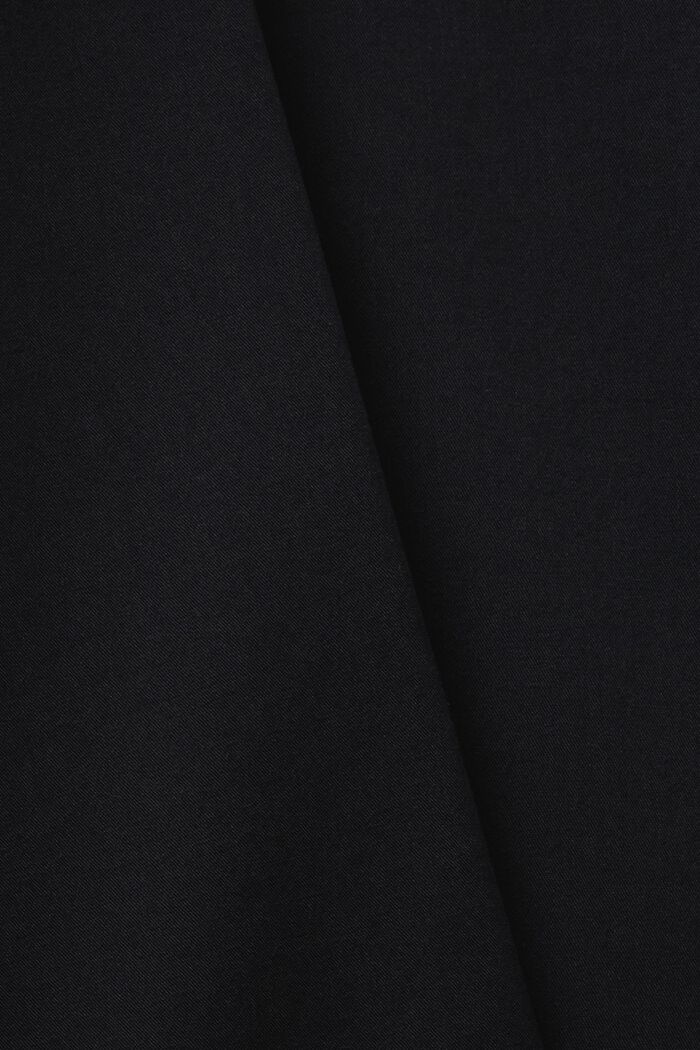 Vestido camisero midi efecto arrugado, BLACK, detail image number 4