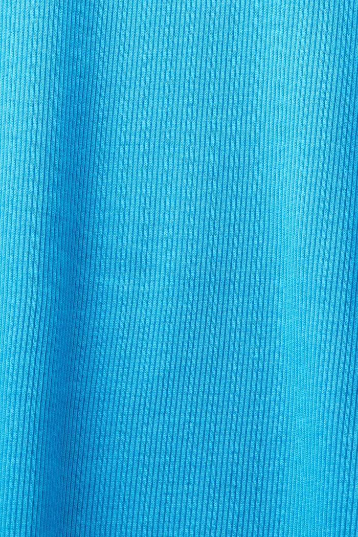 Camiseta de canalé con cuello redondo, BLUE, detail image number 5
