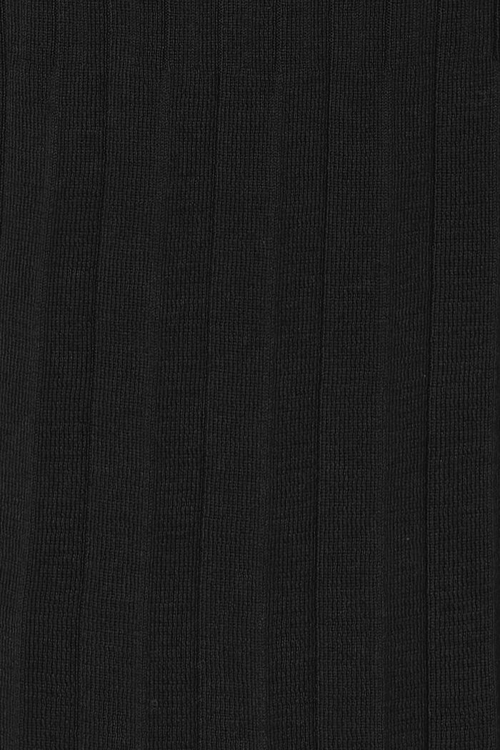 Vestido de punto plisado, algodón ecológico, BLACK INK, detail image number 0