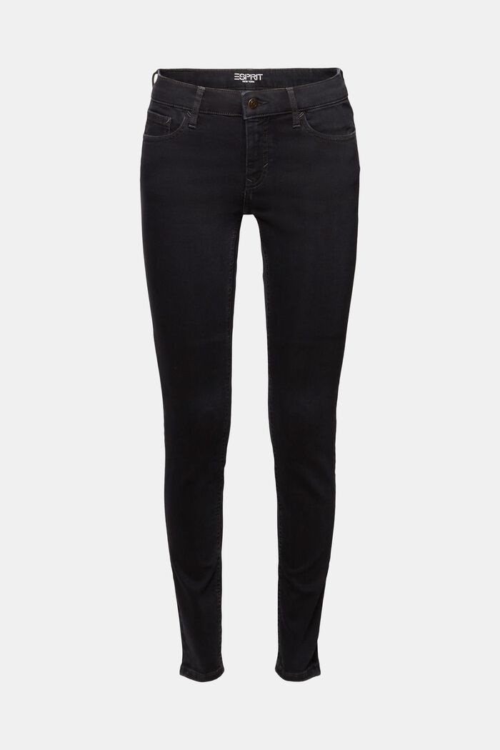 Reciclados: jeans mid-rise skinny, BLACK DARK WASHED, detail image number 7
