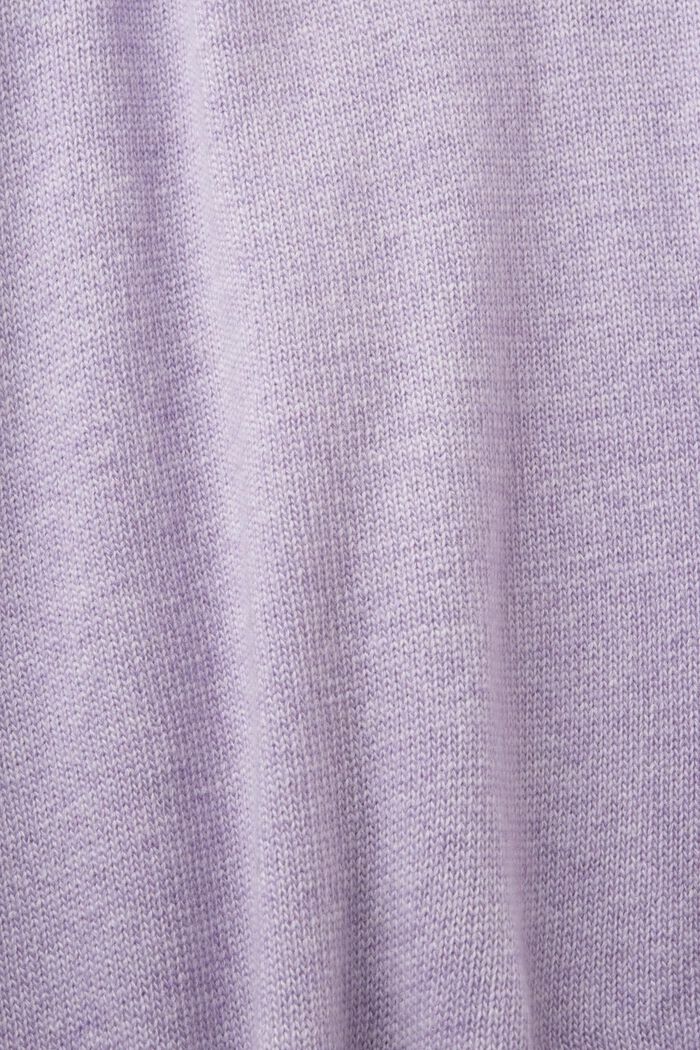 Jersey en mezcla de lana con cuello alto, LAVENDER, detail image number 5