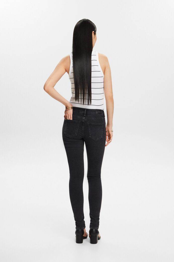 Jeans mid-rise skinny, BLACK RINSE, detail image number 2