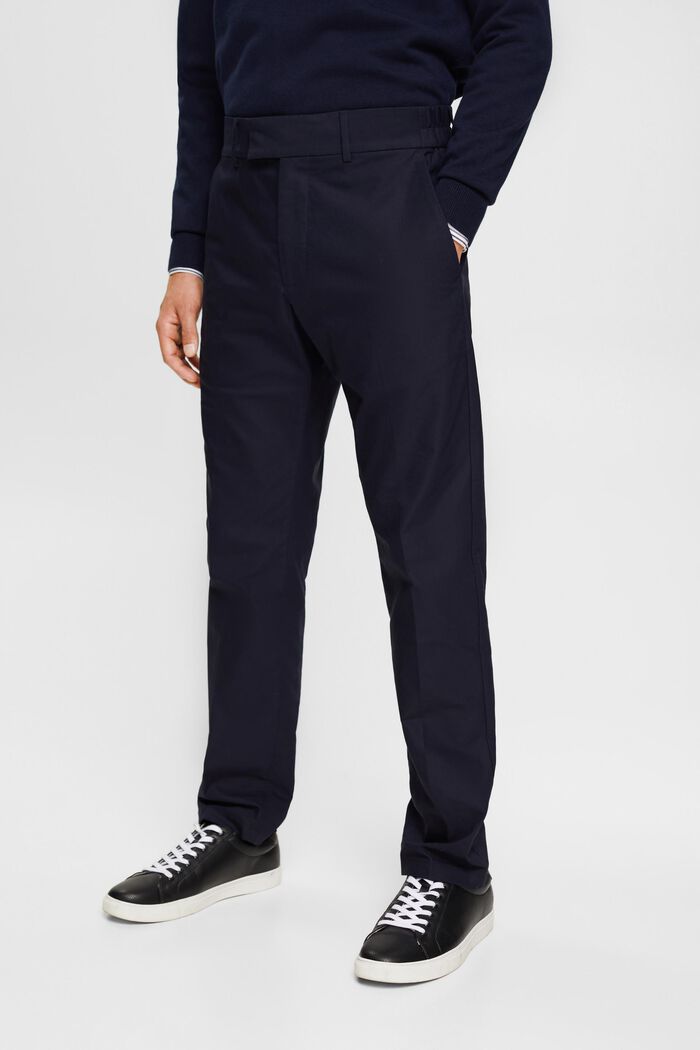 Pantalón slim fit con cintura elástica, NAVY, detail image number 0