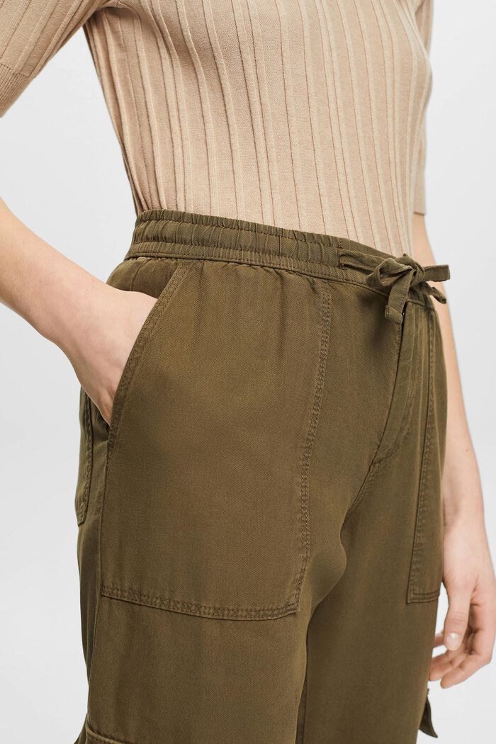 Pantalón cargo en mezcla de tejidos con TENCEL™, KHAKI GREEN, detail image number 2