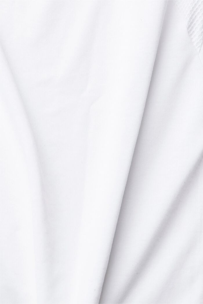 Camiseta con detalles de malla, WHITE, detail image number 4
