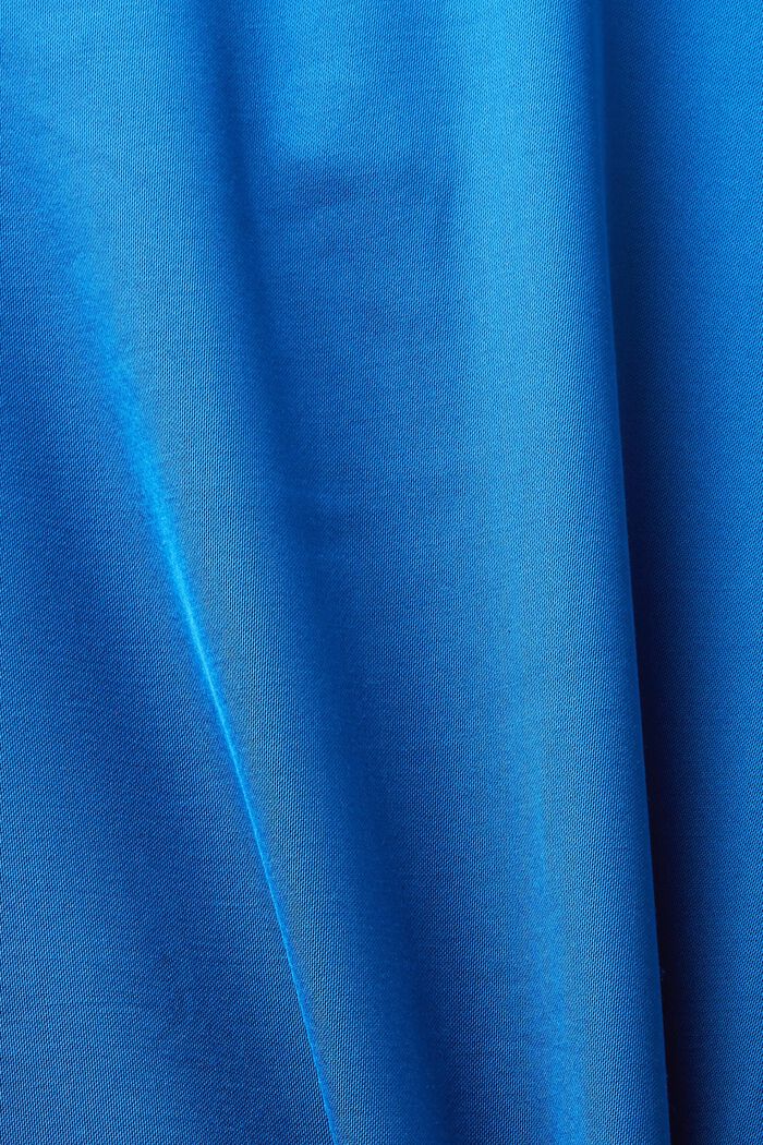 Blusa drapeada de satén con peplum, BRIGHT BLUE, detail image number 5