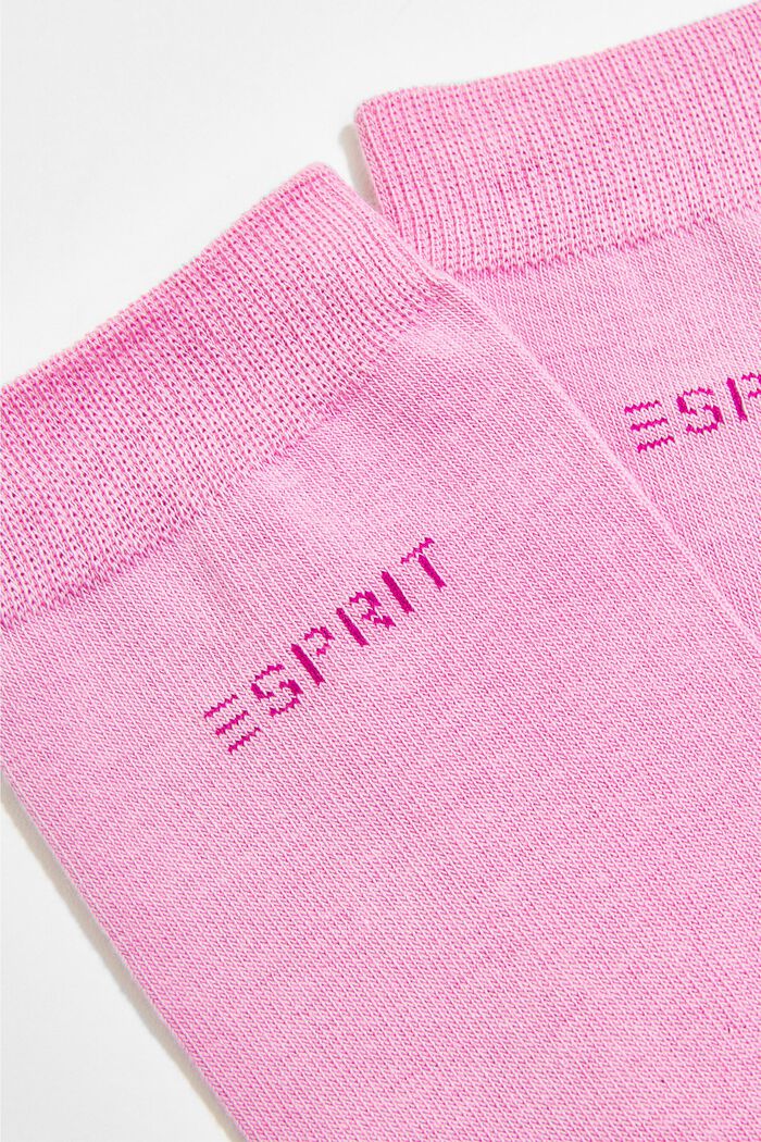 Pack de 2 pares de calcetines con logo, mezcla de algodón ecológico, ORCHID, detail image number 1