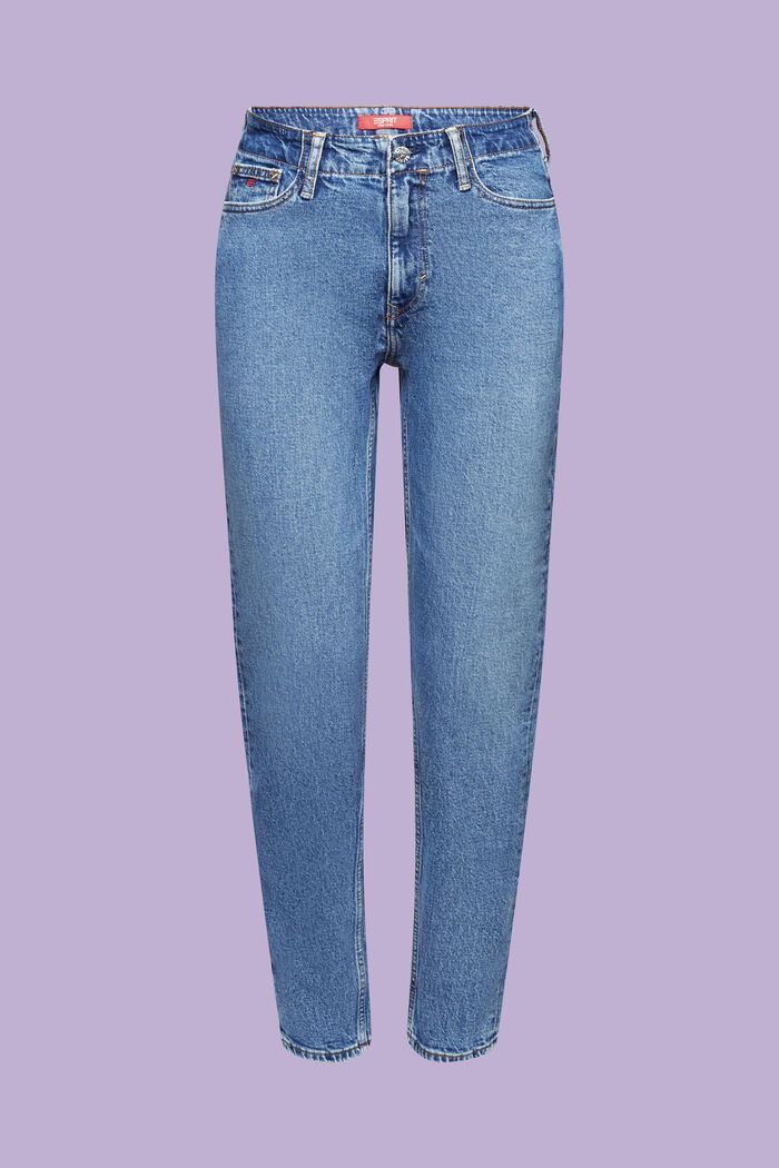 Jeans mid-rise de estilo retro, BLUE LIGHT WASHED, detail image number 6