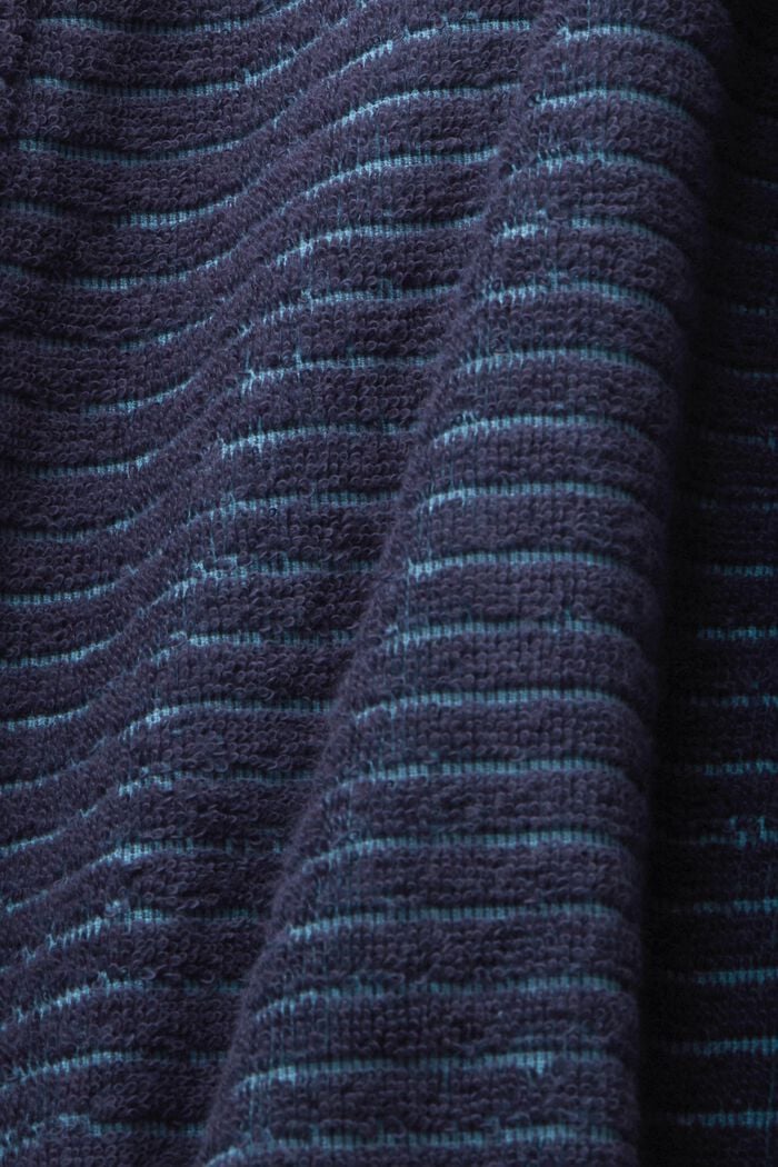 Albornoz con textura de rayas, NAVY BLUE, detail image number 4
