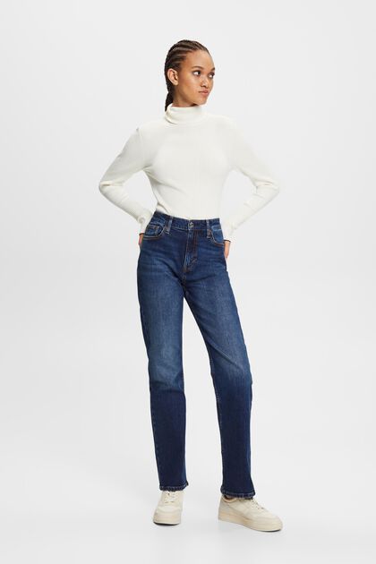 Jeans high rise retro straight fit