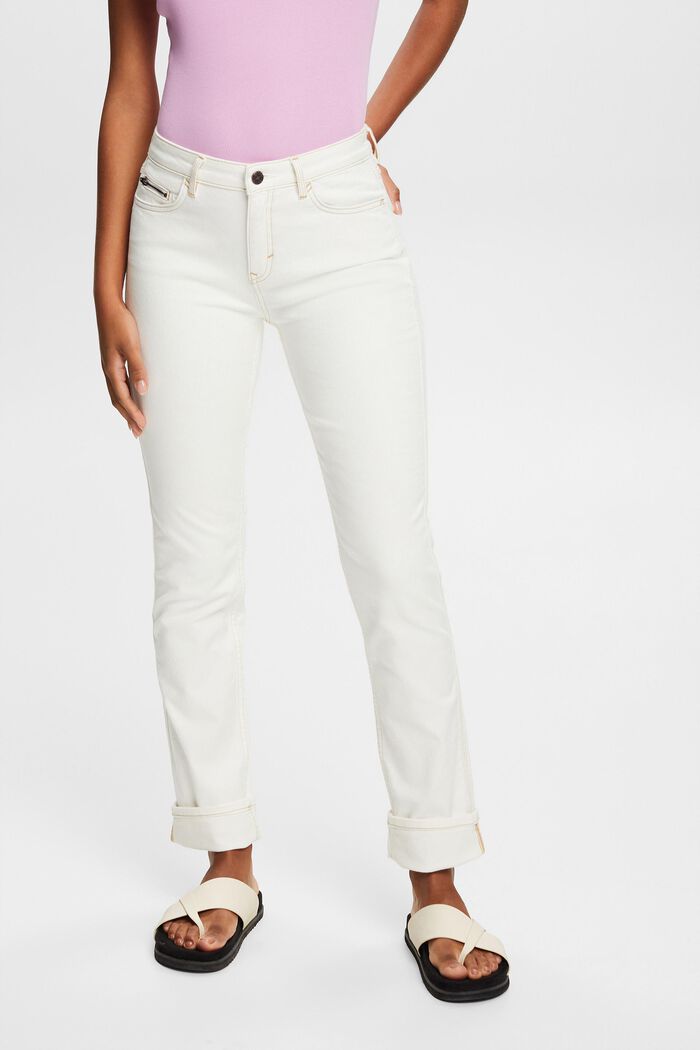 Jeans high-rise straight leg, OFF WHITE, detail image number 0