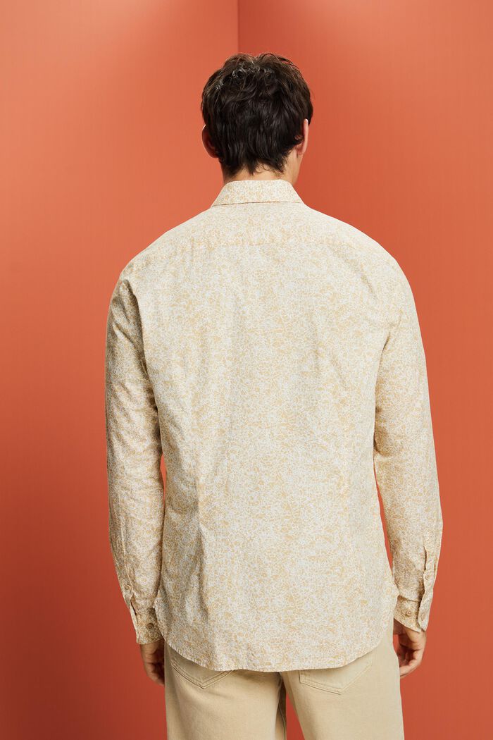 Camisa estampada, 100% algodón, SAND, detail image number 3