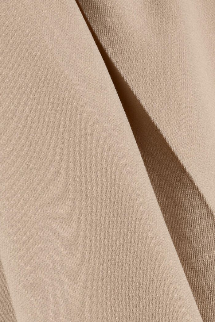 Pantalón con cintura paper bag y pernera amplia, LIGHT TAUPE, detail image number 4