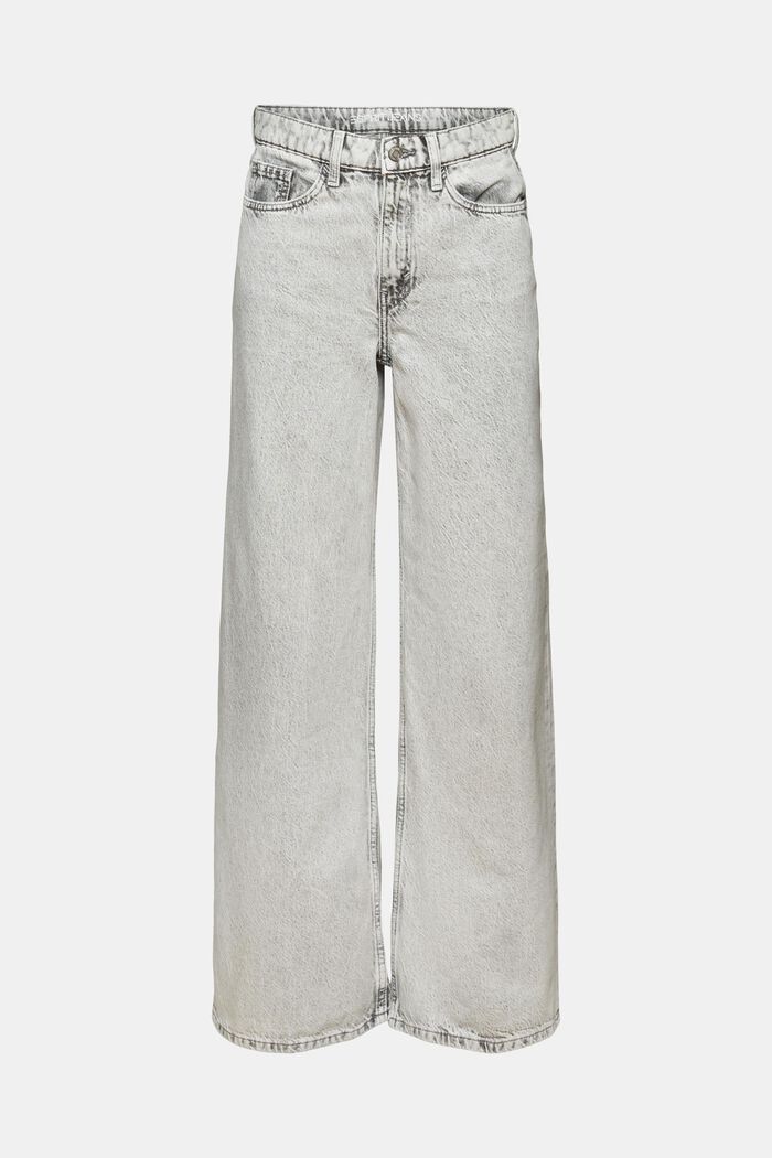 Jeans high-rise retro wide leg, GREY LIGHT WASHED, detail image number 6