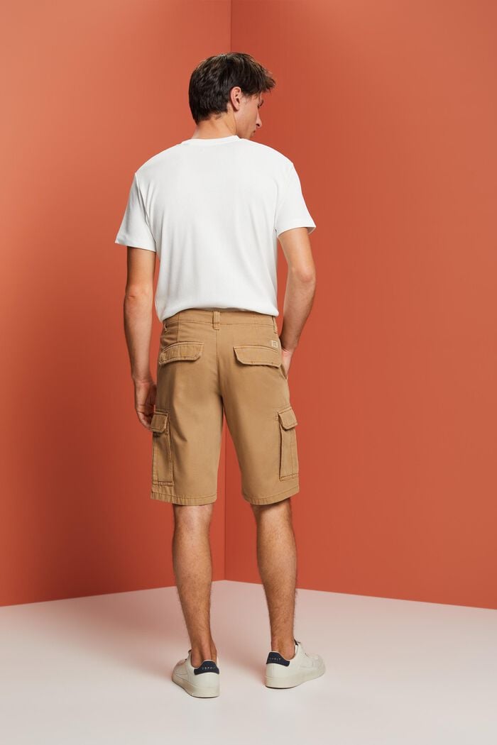 Pantalones cargo cortos, 100 % algodón, KHAKI BEIGE, detail image number 3