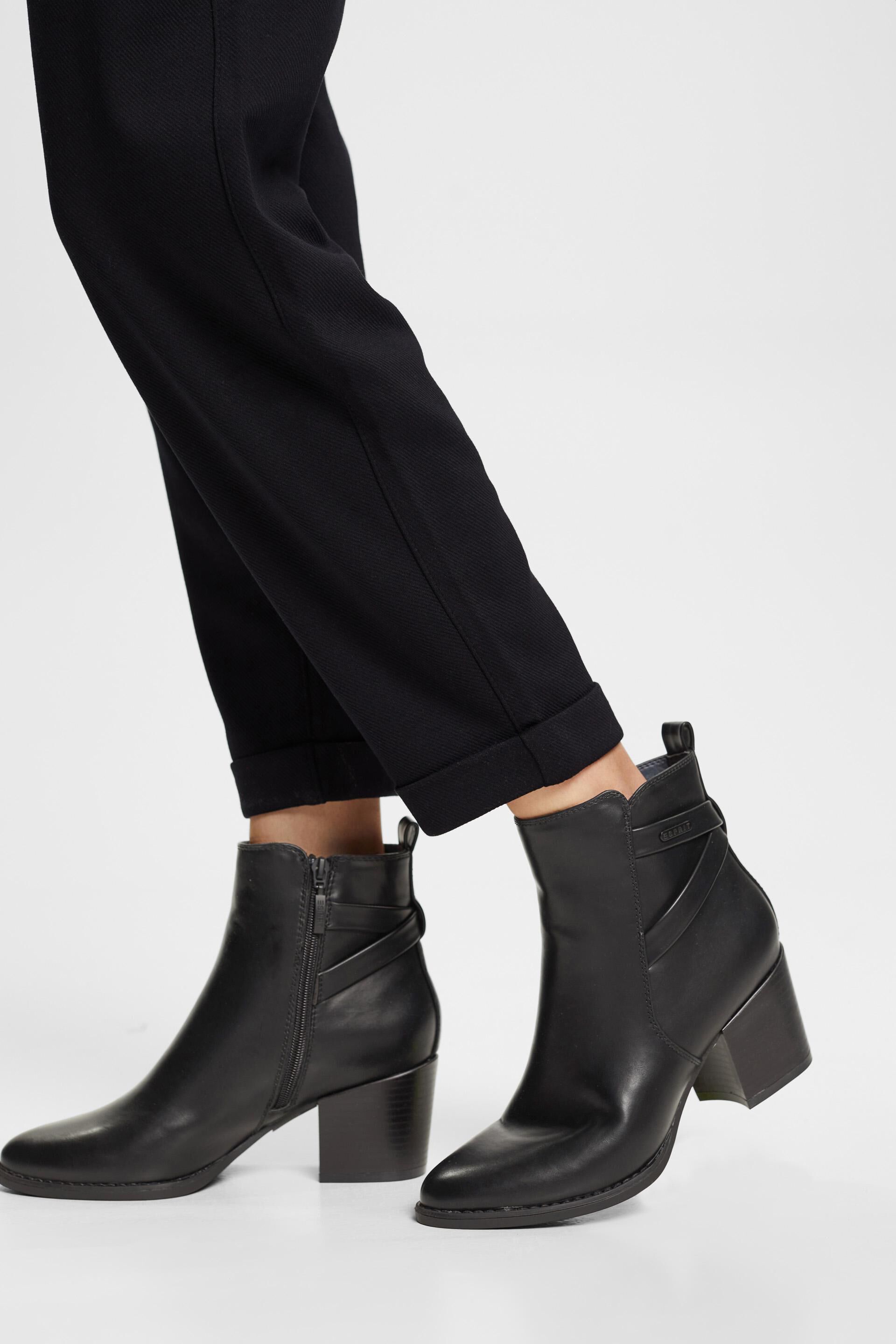 Zapatos de Ante para de Esprit de color Negro Mujer Zapatos de Botas de Botas con cuña 