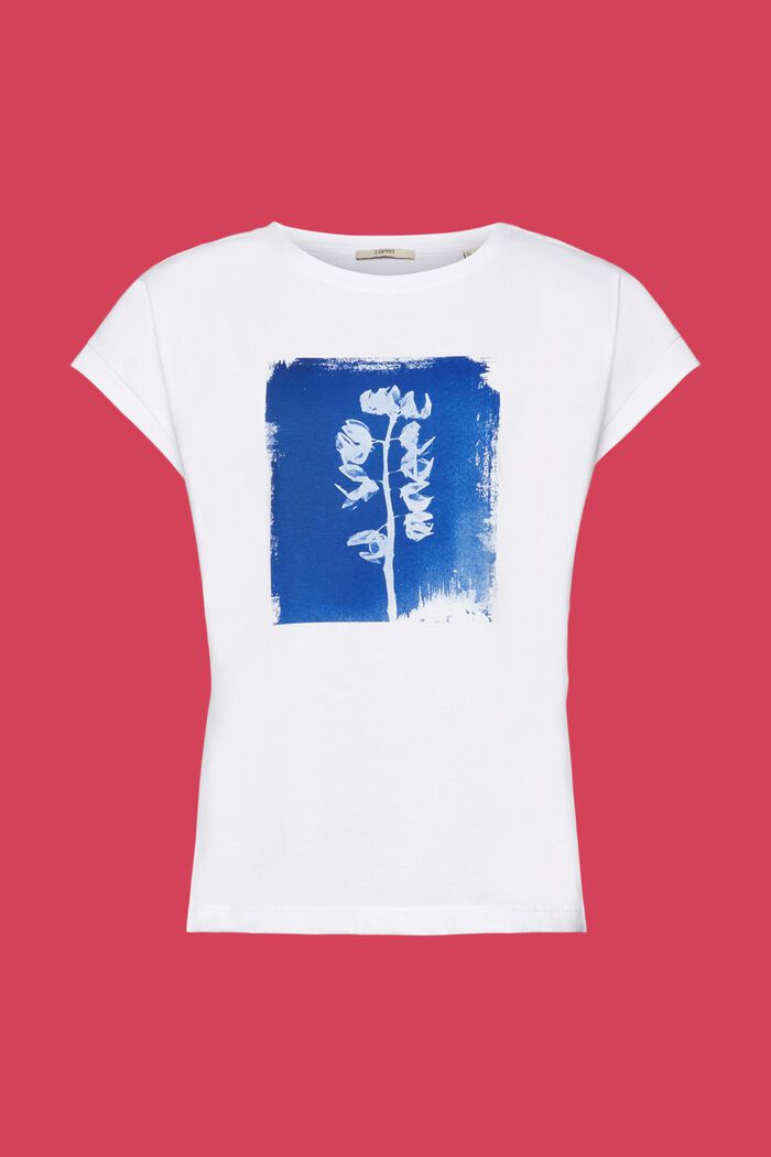 Camiseta con estampado frontal, 100% algodón, WHITE, detail image number 5