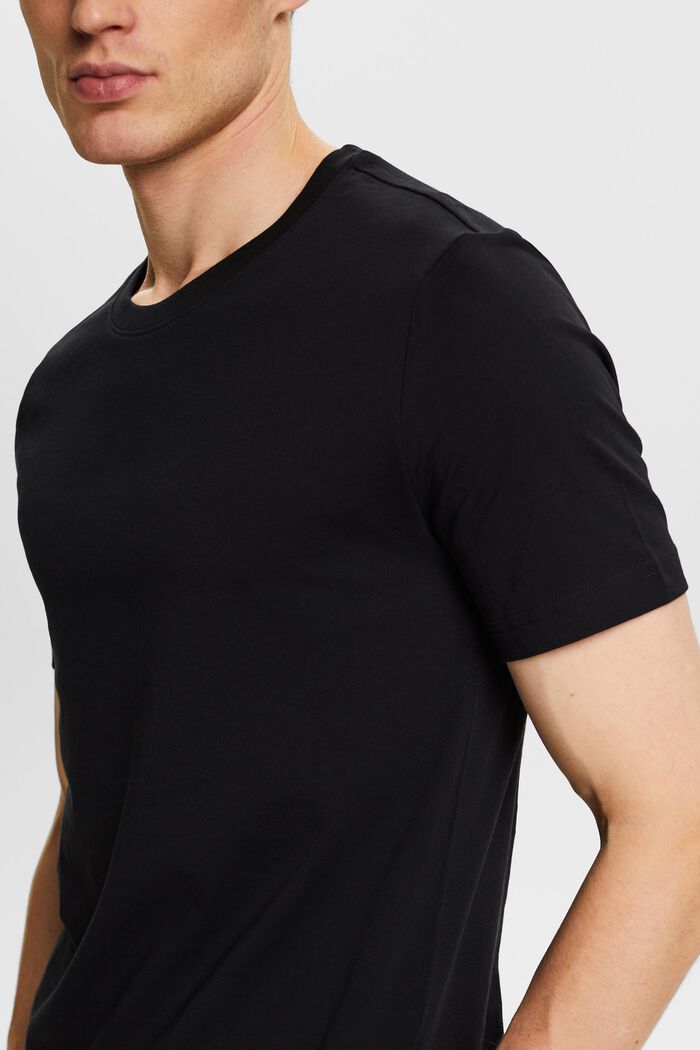 Camiseta de punto de algodón ecológico, BLACK, detail image number 2