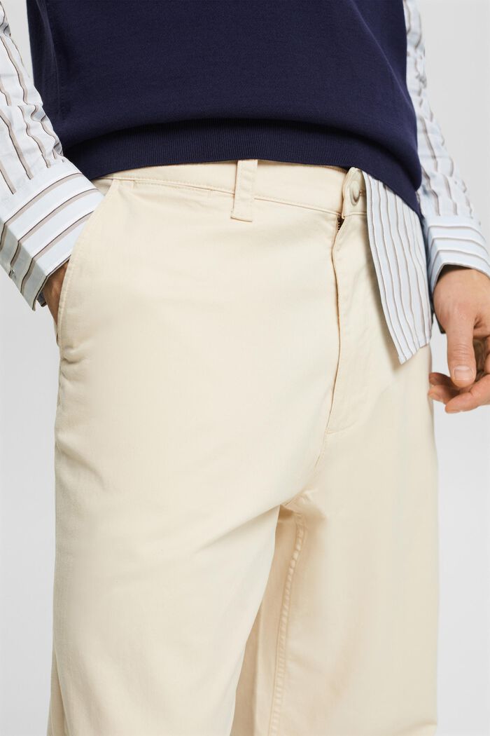 Pantalón chino recto estilo vintage, LIGHT BEIGE, detail image number 4
