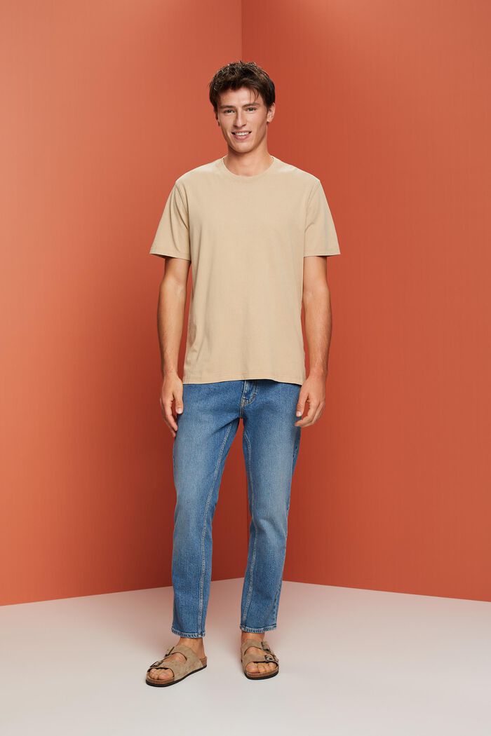 Camiseta de tejido jersey teñido, 100 % algodón, SAND, detail image number 4