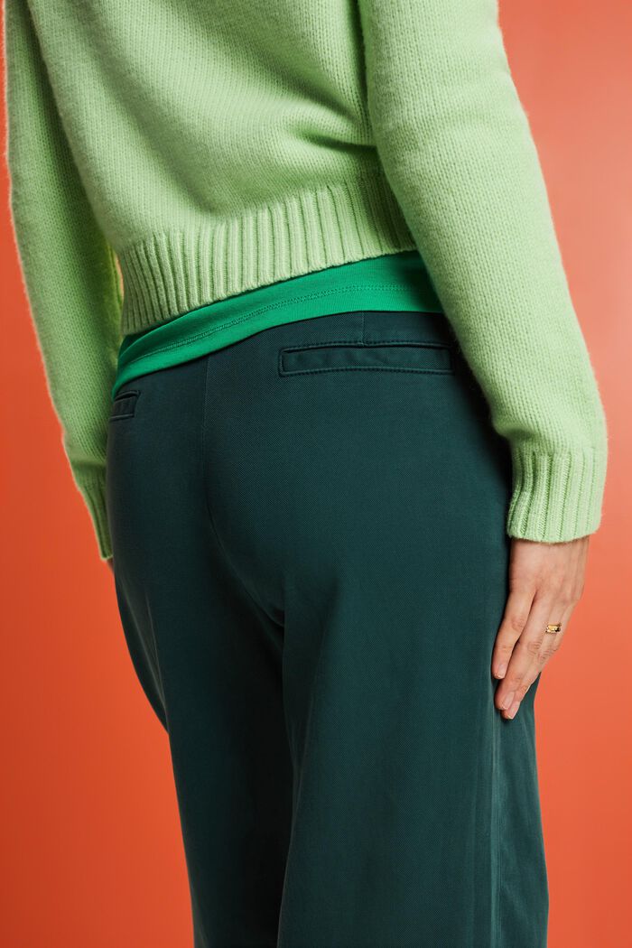 Pantalones chinos de corte ancho y tiro alto, EMERALD GREEN, detail image number 2