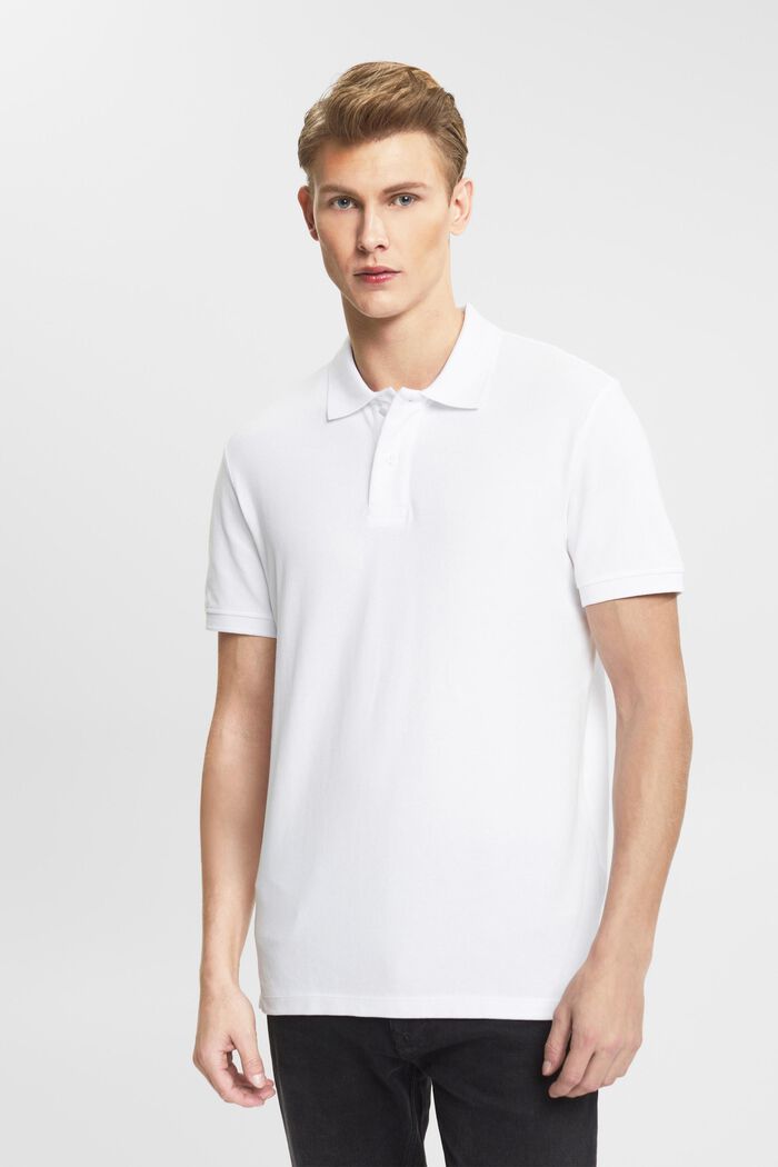 Polo slim fit, WHITE, detail image number 0