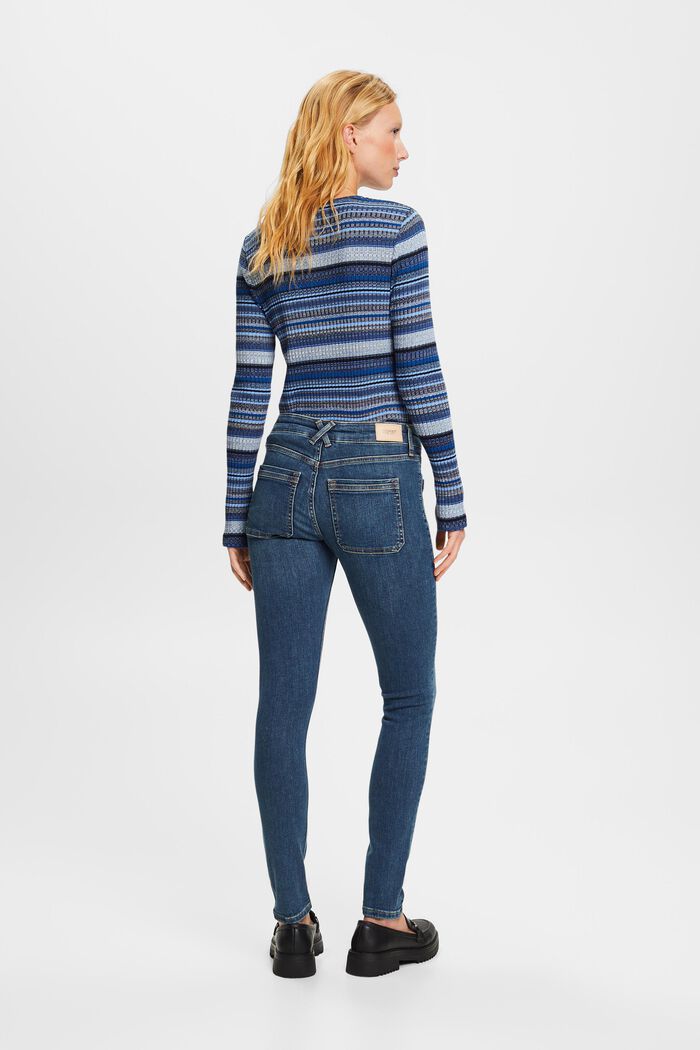 Jeans skinny mid-rise, BLUE DARK WASHED, detail image number 3