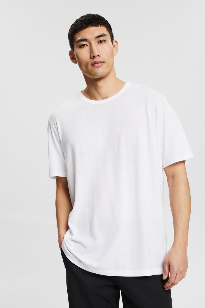 Con TENCEL™: camiseta oversize, WHITE, detail image number 0