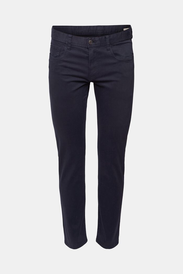 Pantalones slim fit, algodón ecológico, NAVY, detail image number 2