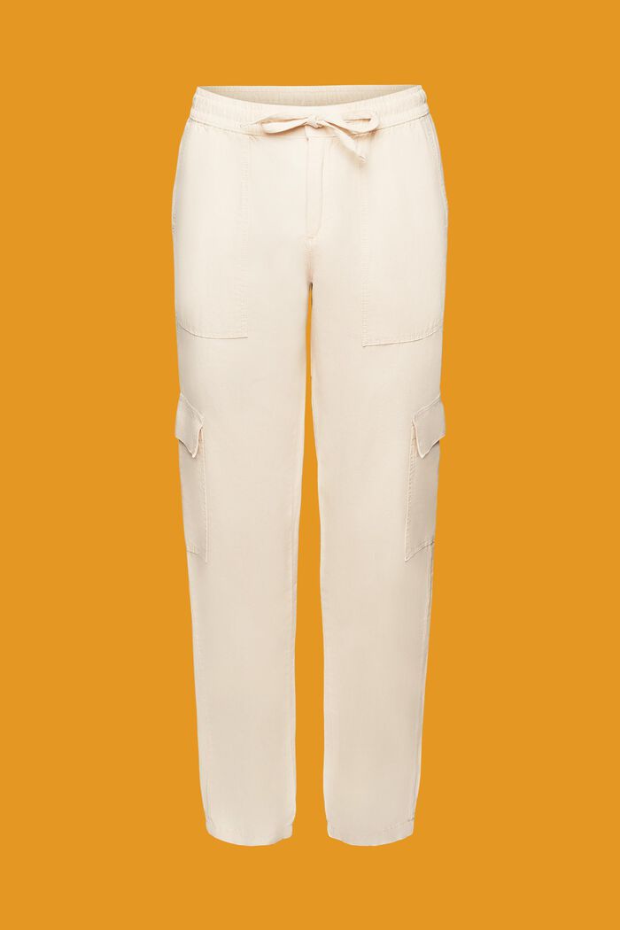 Pantalón cargo en mezcla de tejidos con TENCEL™, PASTEL PINK, detail image number 7