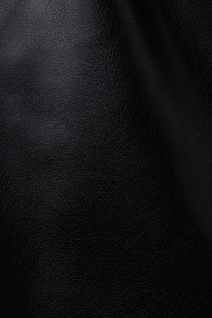 Pantalón corto de polipiel, BLACK, detail image number 5