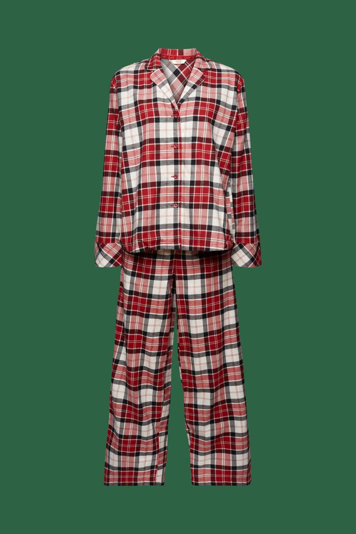 Conjunto de pijama a cuadros de franela, NEW RED, detail image number 5