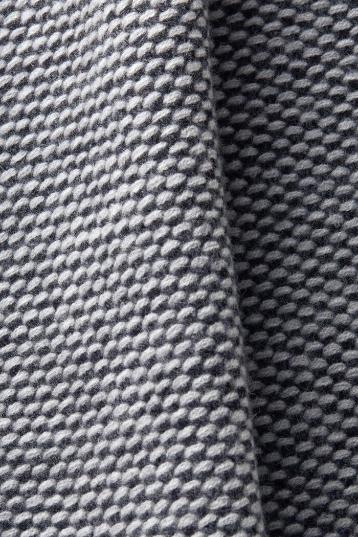 Jersey de lana con textura y cuello redondo, BLACK, detail image number 5