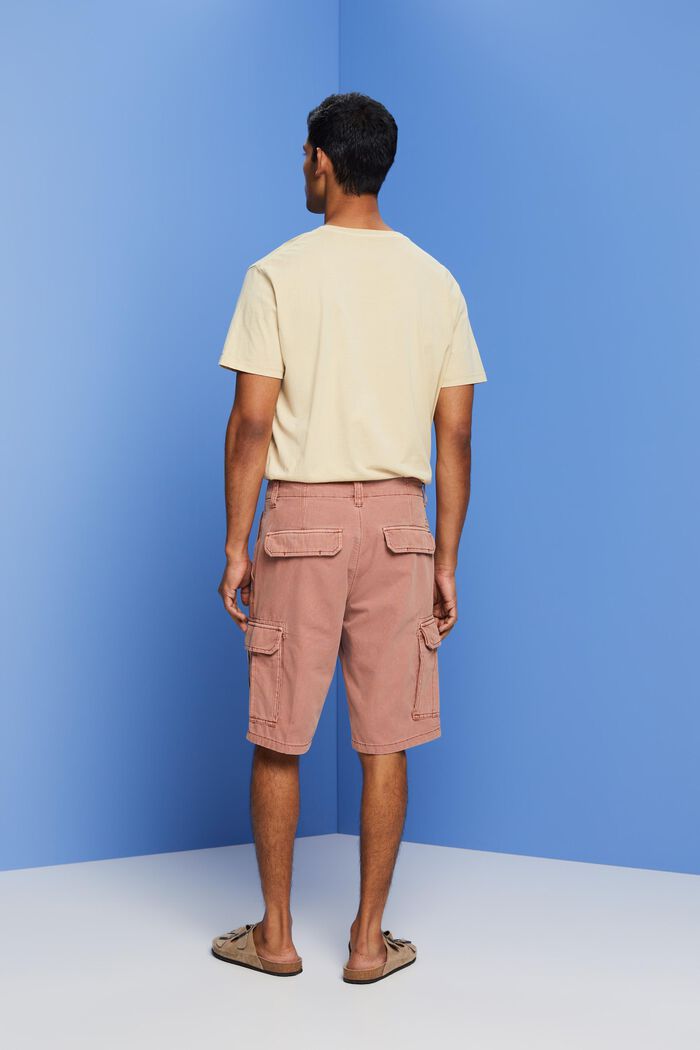 Pantalones cargo cortos, 100 % algodón, DARK OLD PINK, detail image number 3