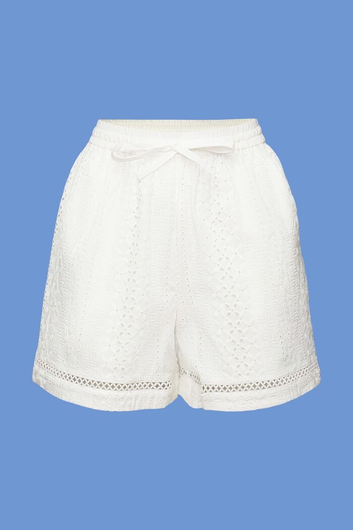 Pantalones cortos bordados, LENZING™ ECOVERO™, WHITE, detail image number 7