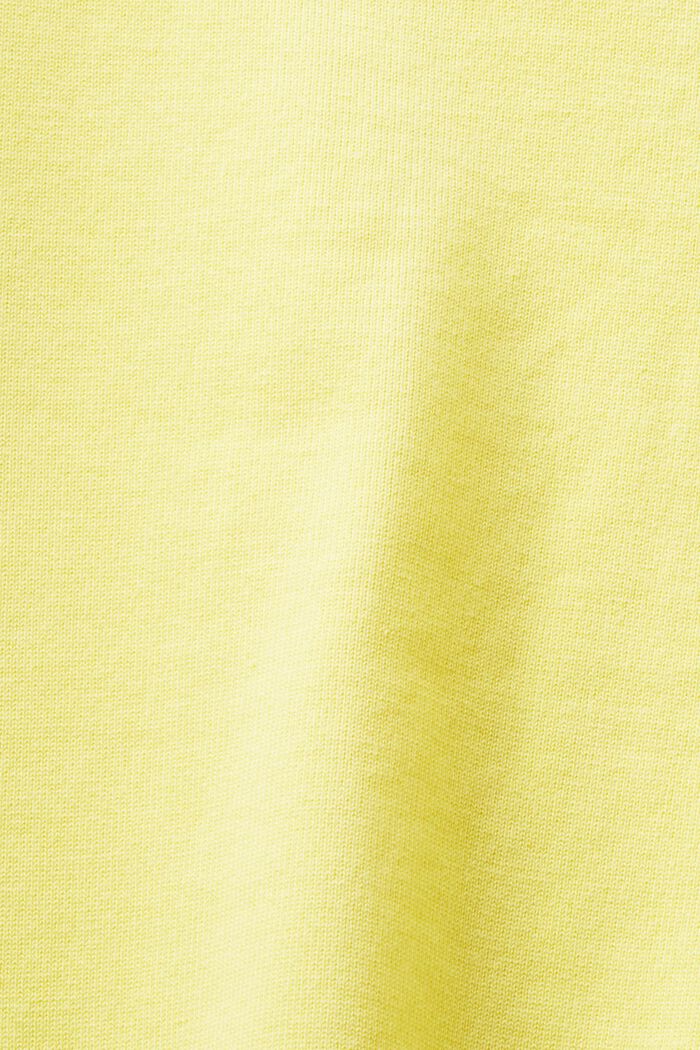 Jersey de punto con cuello redondo, PASTEL YELLOW, detail image number 4